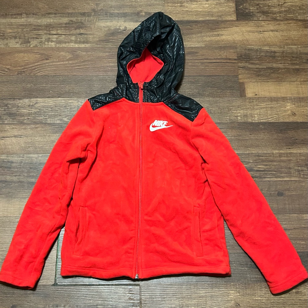 Nike Red And Black Zip-Up Jacket Kids Large